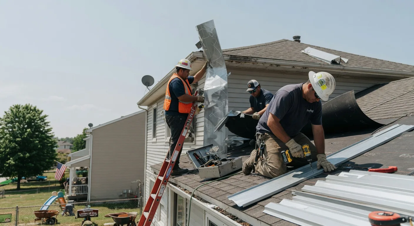 Storm Damage Metal Roof Repair in Cornersville, TN